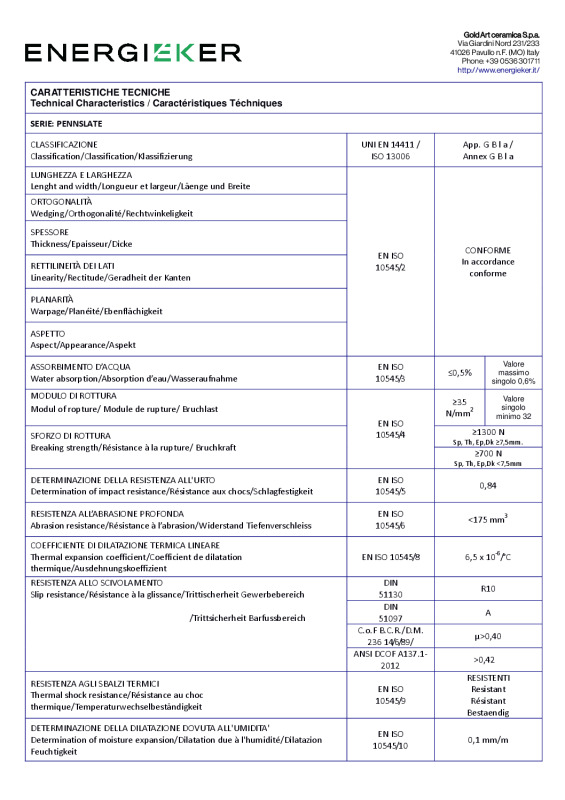 PENNSLATE_SCHEDA-TECNICA